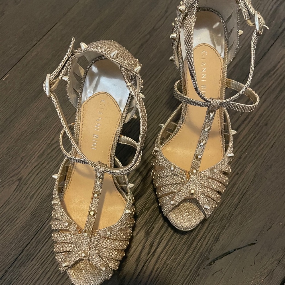 Unique gold heels